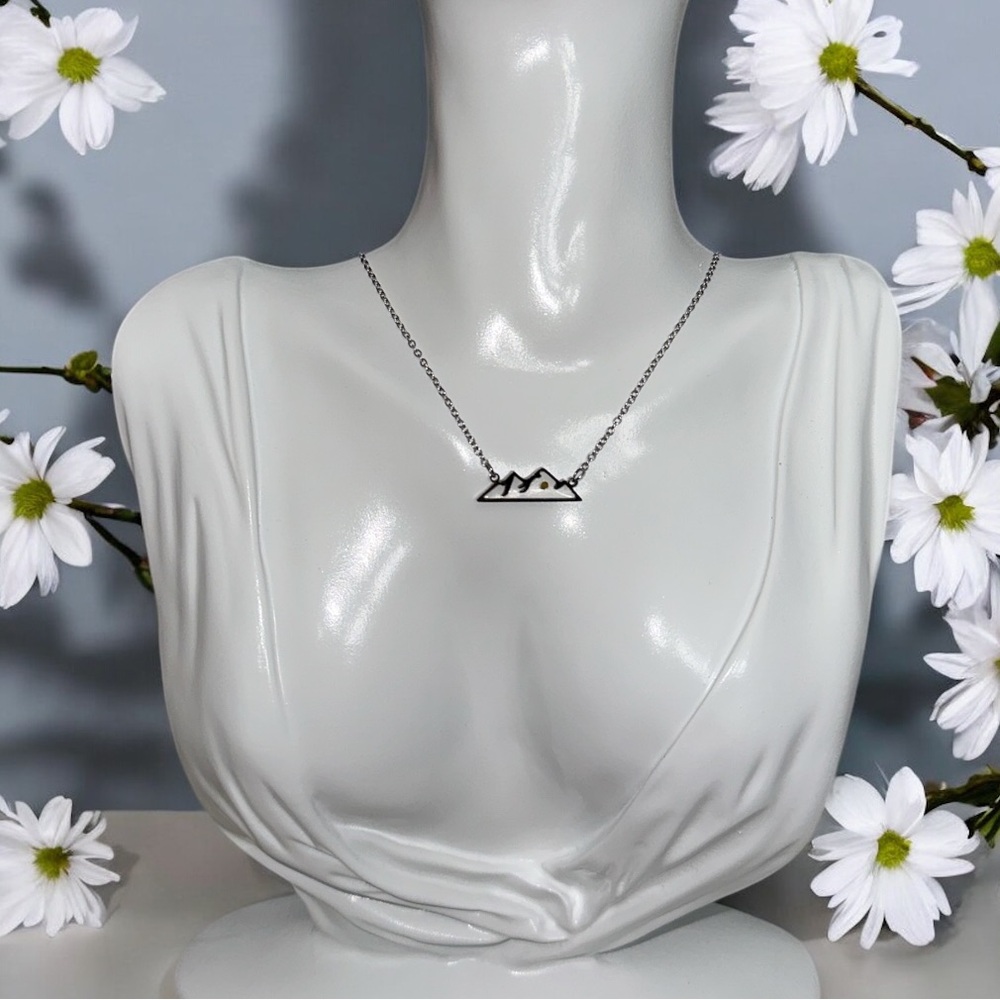 Matthew 17:20 Silver Stainless Steel• Mustard Seed/Mountain Range